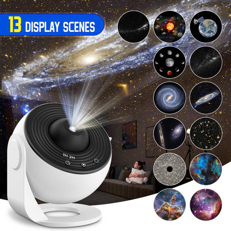 13 in 1 Planetarium Projector Starry Sky Galaxy Star Projector Night Light LED Lamp for Bedroom Room Decor Decorative Night Light