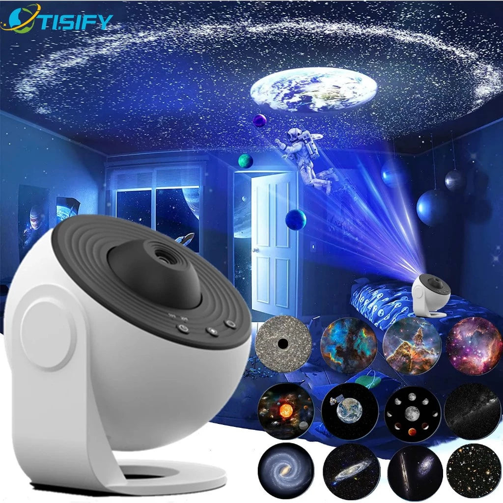 13 in 1 Planetarium Projector Starry Sky Galaxy Star Projector Night Light LED Lamp for Bedroom Room Decor Decorative Night Light