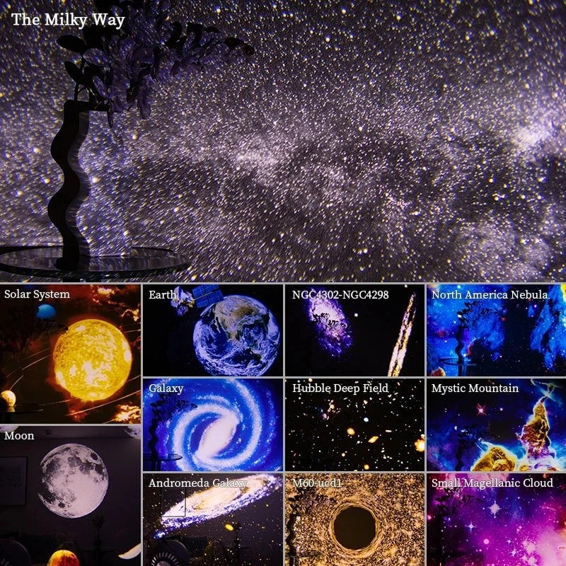 13 in 1 Planetarium Projector Starry Sky Galaxy Star Projector Night Light LED Lamp for Bedroom Room Decor Decorative Night Light