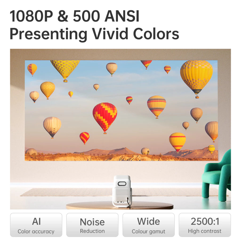 Wanbo T2 Ultra Gimbal Projector Free 120° Angle 1080P Full HD Android 11.0 ASA 3.0 Technology Home Theater Netflix